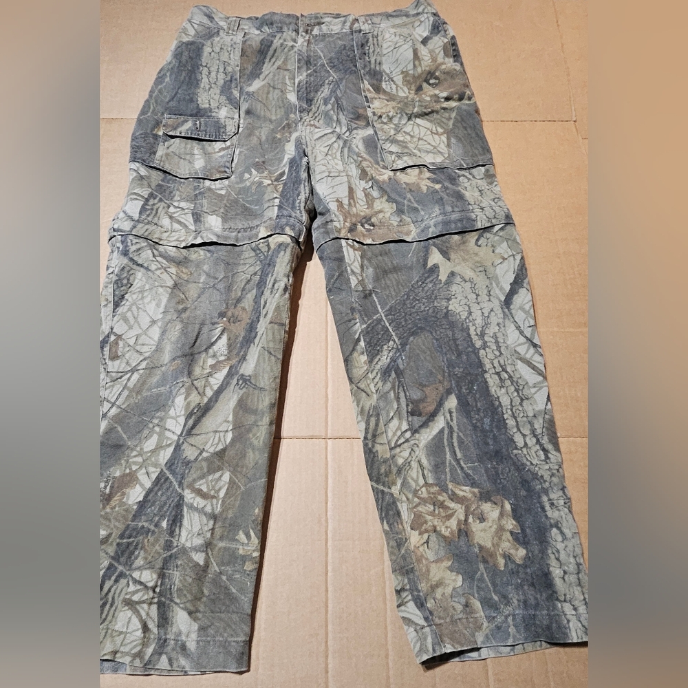 Wrangler Rugged Wear Advantage Camo Pants Zip Off Legs Men's Hunting Size 38x30‎